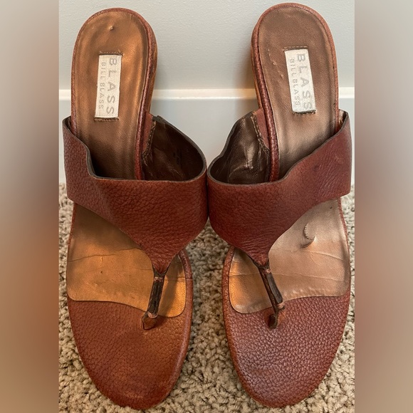 Vintage Bill Blass Leather Sandals - Picture 2 of 8